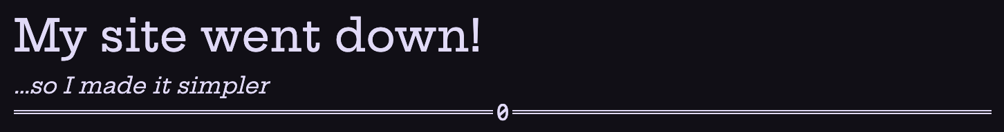 Screenshot of my blog, with an new rounded serif heading font.
